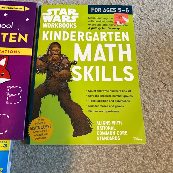 Kindergarten Workbook Set Bundle Lot Learning Star Wars Chewbaca Math Phonics - Picture 4 of 9